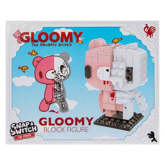 Gloomy The Naughty Grizzly Half-Skeleton Block Figure Snap & Switch Set
