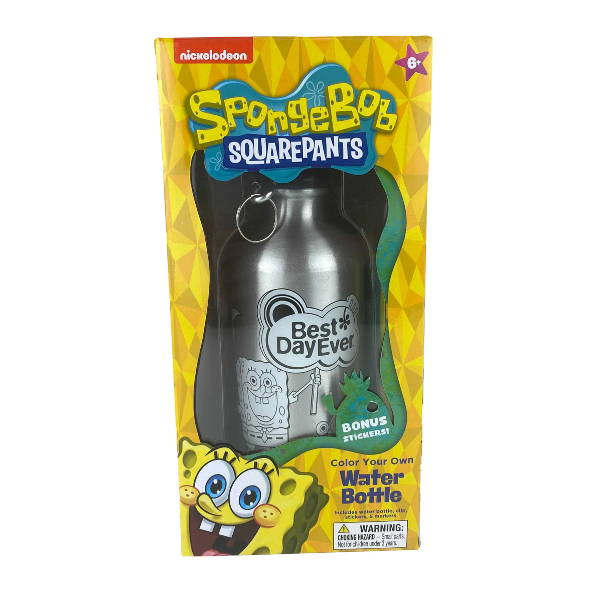 SpongeBob SquarePants Color Your Own Water Bottle – Well Played Toys